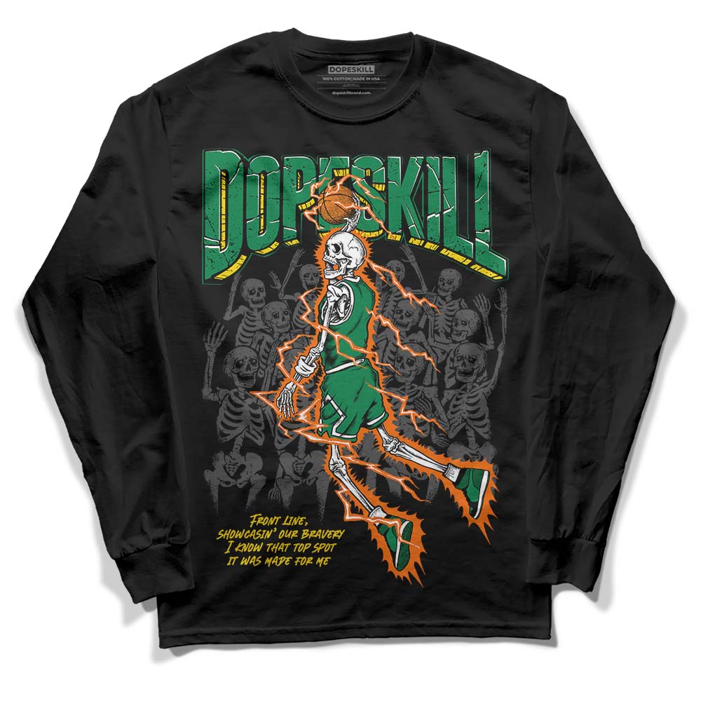 Green Sneakers DopeSkill Long Sleeve T-Shirt Thunder Dunk Graphic Streetwear - Black