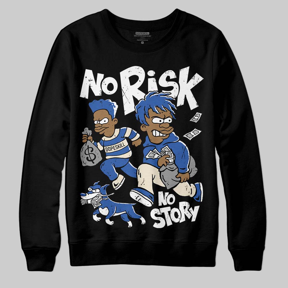 Jordan 1 Low Travis Scott x Fragment DopeSkill Sweatshirt No Risk No Story Graphic Streetwear - black
