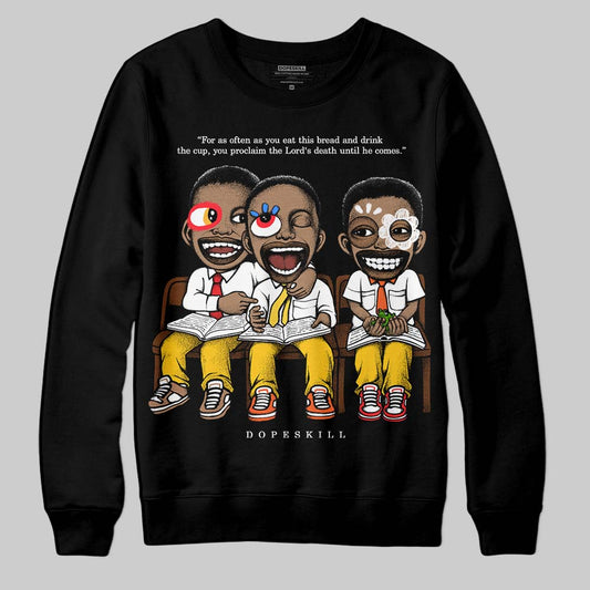 Yellow Sneakers DopeSkill Sweatshirt First Sunday Graphic Streetwear - Black