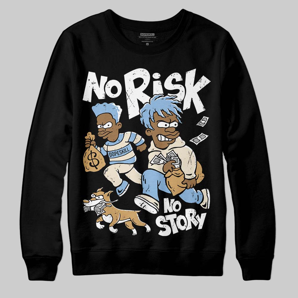 Nike Air Diamond Turf Must Be the Money DopeSkill Sweatshirt No Risk No Story Graphic Streetwear - Black