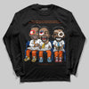Orange, Black and White Sneakers DopeSkill Long Sleeve T-Shirt First Sunday Graphic Streetwear - Black