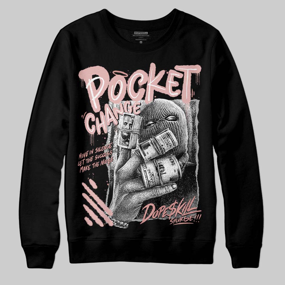 Jordan 40 “Dusty Rose” DopeSkill Sweatshirt Pocket Change Graphic Streetwear - Black