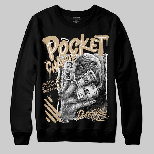TAN Sneakers DopeSkill Sweatshirt Pocket Change Graphic Streetwear - Black