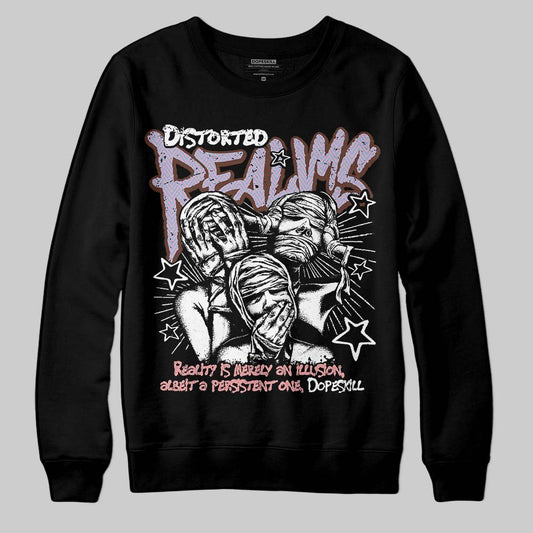 Harris Tweed x Dunk Low Denim Turquoise and Baroque Brown DopeSkill Sweatshirt Distorted Realms Graphic Streetwear - black
