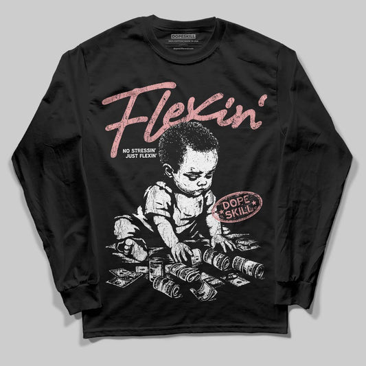 Harris Tweed x Wmns Dunk Low 'Black Phantom' DopeSkill Long Sleeve T-Shirt Flexin' Graphic Streetwear - Black