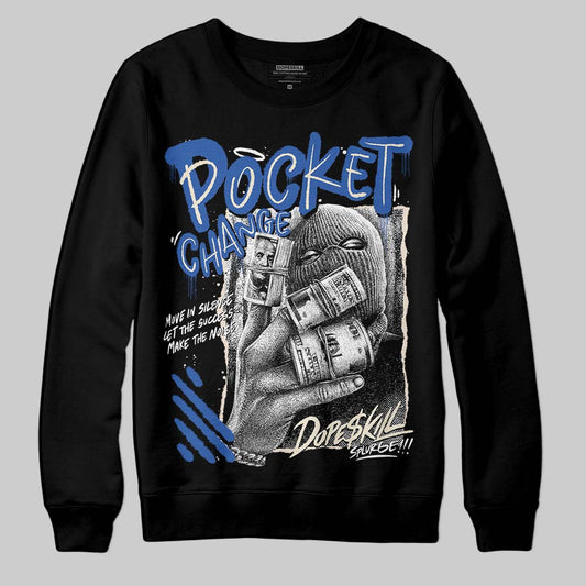 Jordan 1 Low Travis Scott x Fragment DopeSkill Sweatshirt Pocket Change Graphic Streetwear - Black