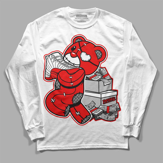 Jordan 12 “Cherry” DopeSkill Long Sleeve T-Shirt Bear Steals Sneaker Graphic Streetwear - White