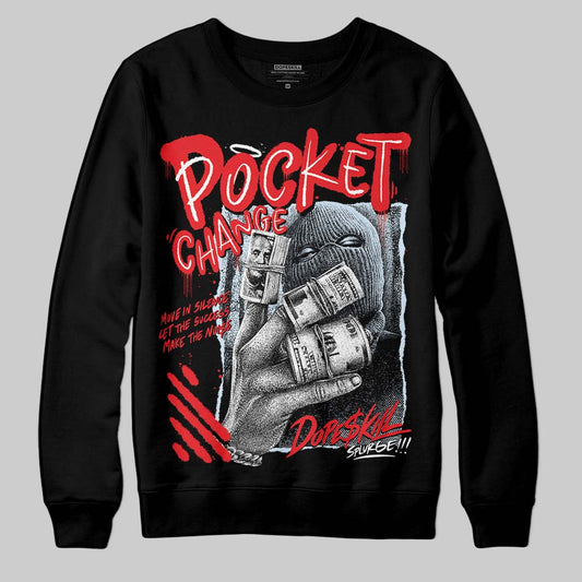 Jordan 11 Retro Cherry DopeSkill Sweatshirt Pocket Change Graphic Streetwear - Black
