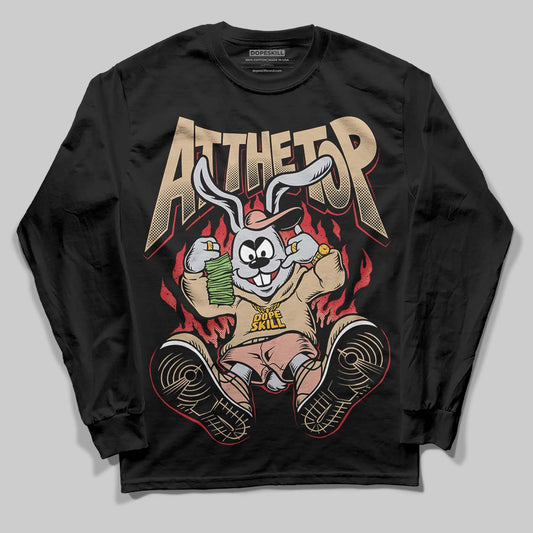 TAN Sneakers DopeSkill Long Sleeve T-Shirt At The Top Graphic Streetwear - Black