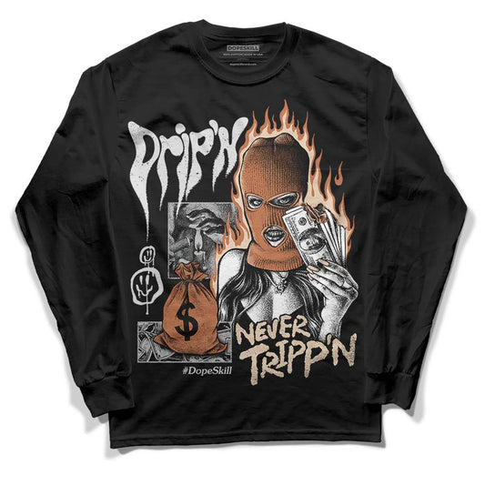 Jordan 3 Craft “Ivory” DopeSkill Long Sleeve T-Shirt Drip'n Never Tripp'n Graphic Streetwear - Black