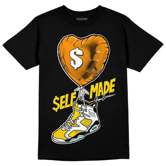 Jordan 6 “Yellow Ochre” DopeSkill T-Shirt Self Made Graphic Streetwear - Black