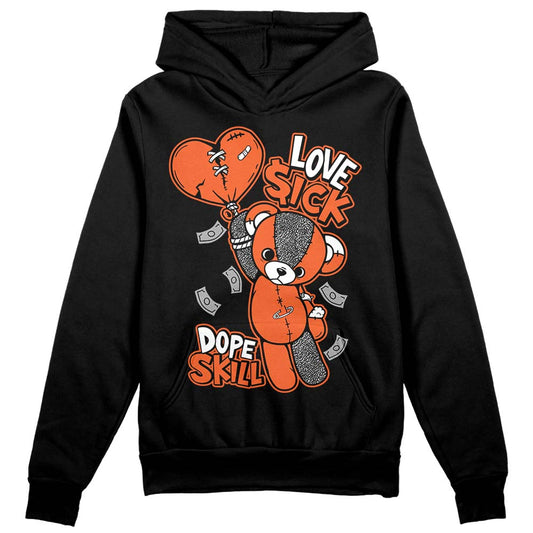 Jordan 3 Georgia Peach DopeSkill Hoodie Sweatshirt Love Sick Graphic Streetwear - Black