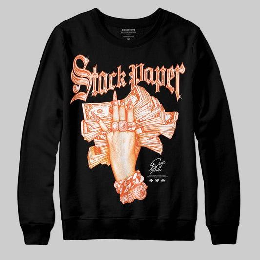 Orange Black White DopeSkill Sweatshirt Stack Paper Graphic