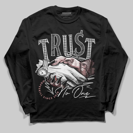 Harris Tweed x Wmns Dunk Low 'Black Phantom' DopeSkill Long Sleeve T-Shirt Trust No One Graphic Streetwear - Black