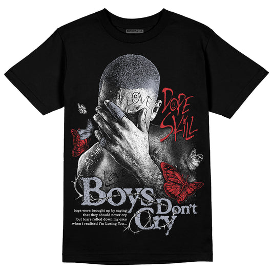 Jordan 4 “Bred Reimagined” DopeSkill T-Shirt Boys Don't Cry Graphic Streetwear - Black