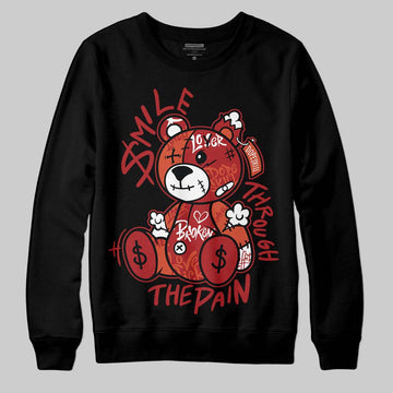 Nigel Sylvester x Air Jordan 4 ‘Brick by Brick’ DopeSkill Sweatshirt Smile Through The Pain Graphic Streetwear - Black