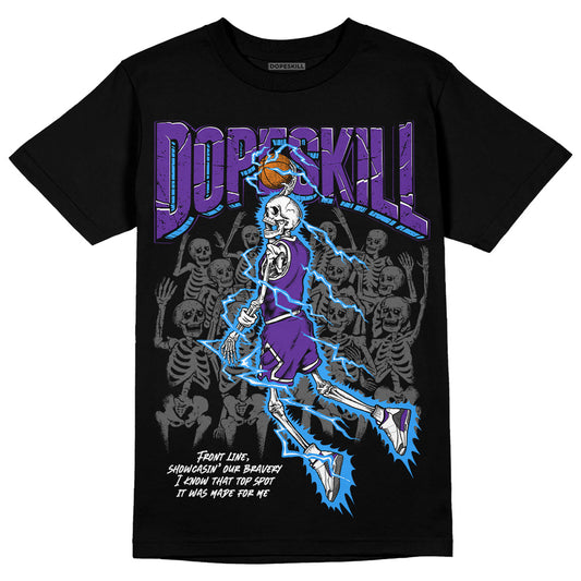 Jordan 3 Retro Dark Iris DopeSkill T-Shirt Thunder Dunk Graphic Streetwear - Black 