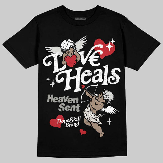 Jordan 3 Retro Pure Money DopeSkill T-Shirt New Love Heals Graphic Streetwear - black