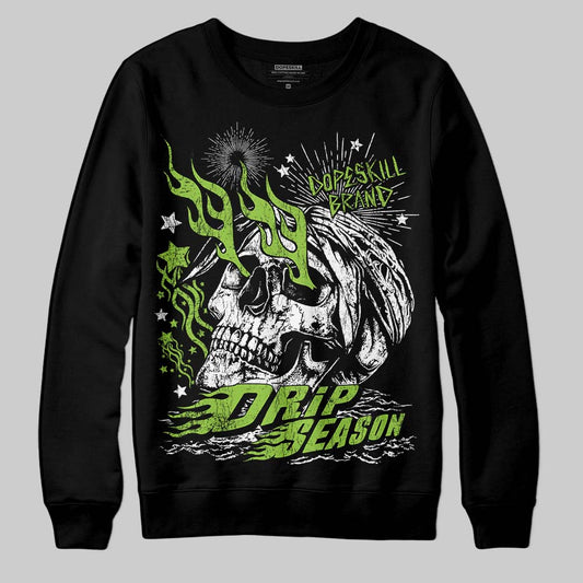 Neon Green Sneakers DopeSkill Sweatshirt Drip Season Graphic Streetwear - Black