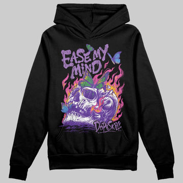 PURPLE Sneakers DopeSkill Hoodie Sweatshirt Ease My Mind Graphic Streetwear - Black