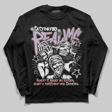 Harris Tweed x Dunk Low Denim Turquoise and Baroque Brown DopeSkill Long Sleeve T-Shirt Distorted Realms Graphic Streetwear - Black