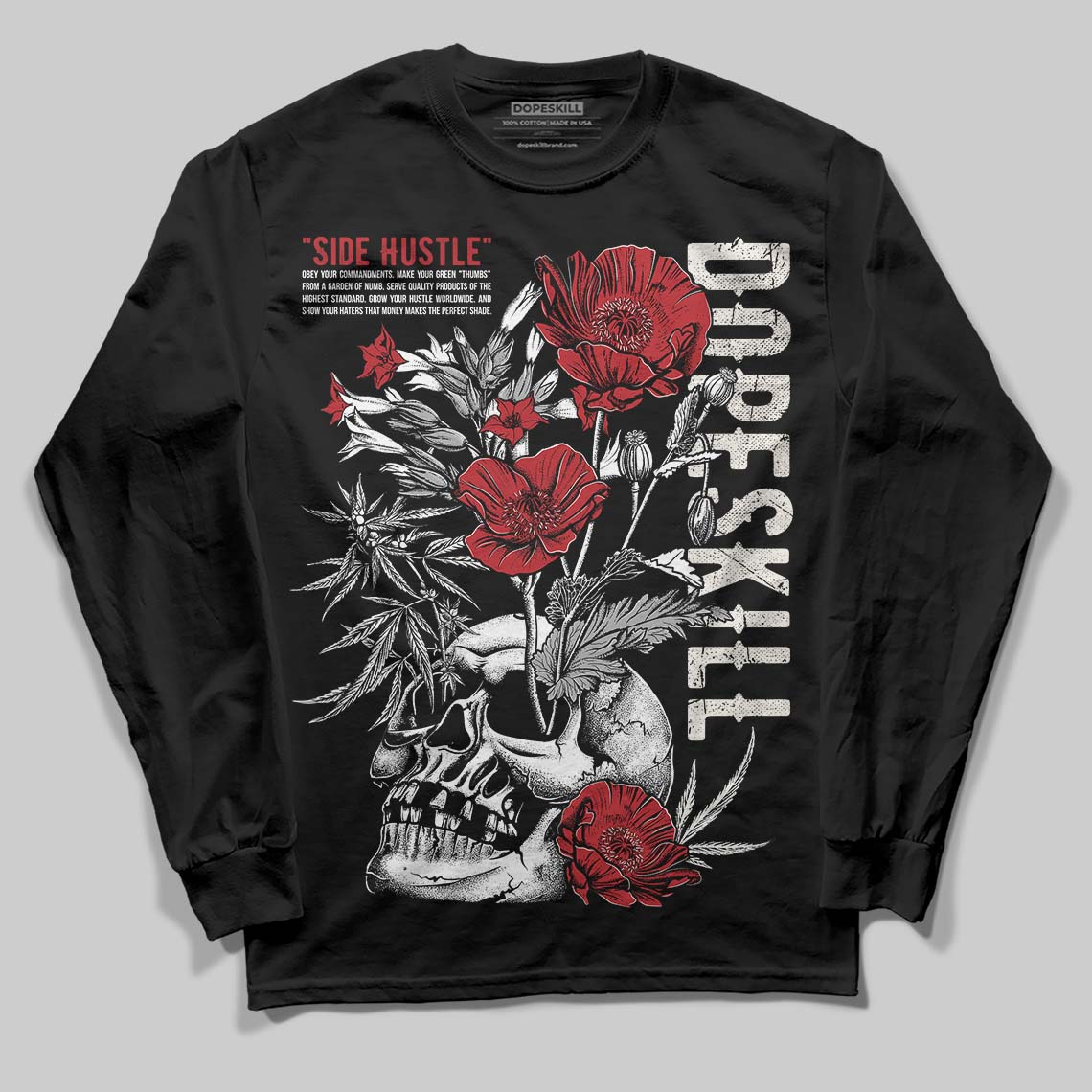Nigel Sylvester x Jordan 1 Low OG “Nitro” DopeSkill Long Sleeve T-Shirt Side Hustle Graphic Streetwear - Black