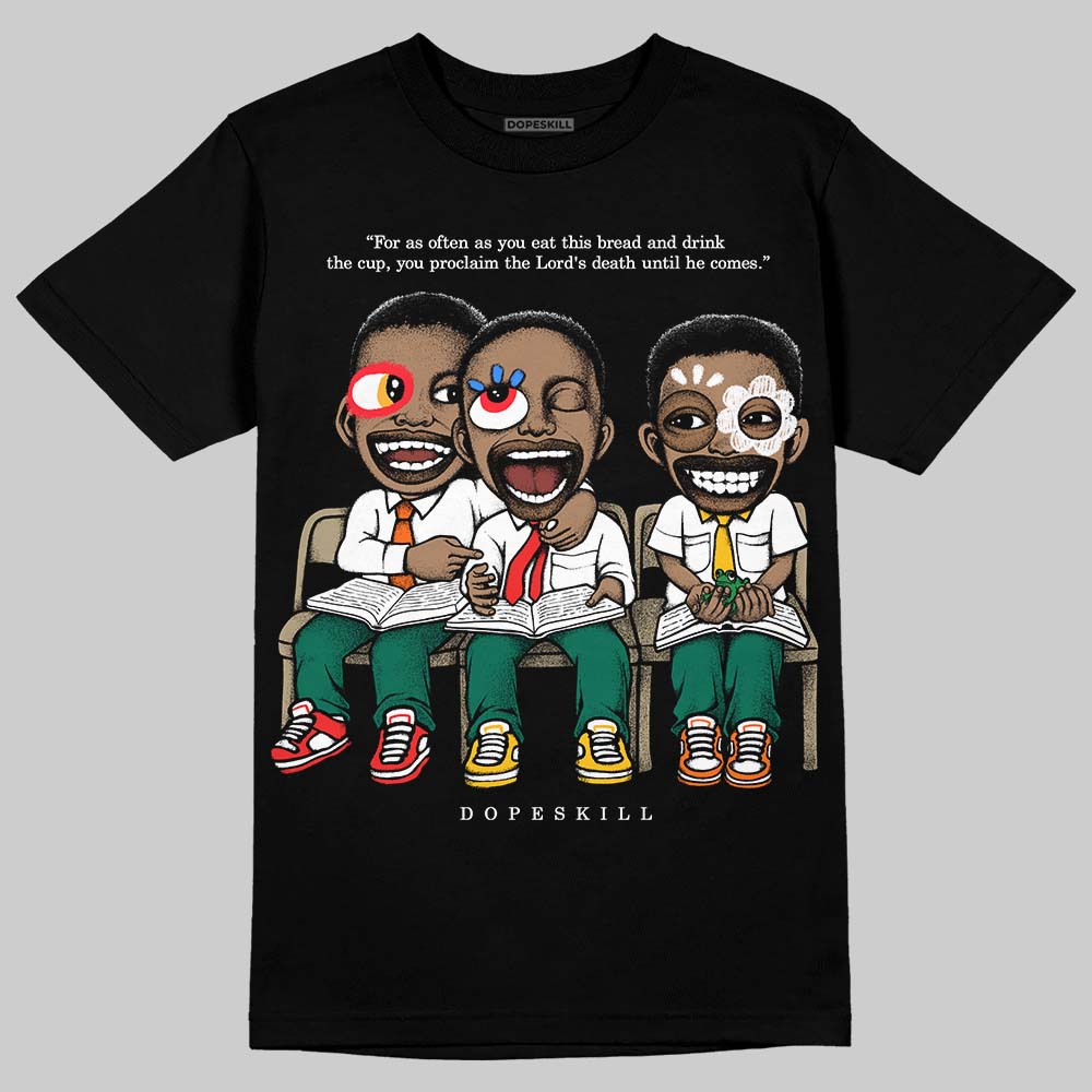 Jordan 4 Retro Oxidized Green DopeSkill T-Shirt First Sunday Graphic Streetwear - Black