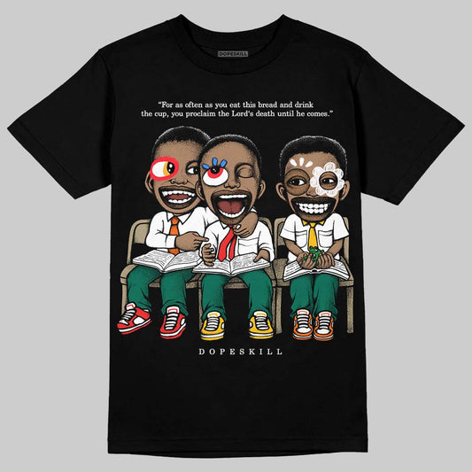 Jordan 4 Retro Oxidized Green DopeSkill T-Shirt First Sunday Graphic Streetwear - Black