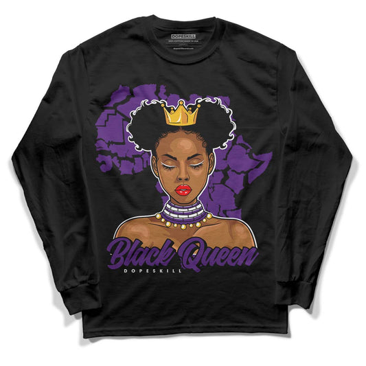 Jordan 12 “Field Purple” DopeSkill Long Sleeve T-Shirt Black Queen Graphic Streetwear - Black