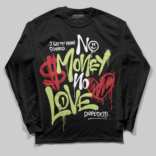 Jordan 11 “Inner Beast” DopeSkill Long Sleeve T-Shirt No Money No Love Typo Graphic Streetwear - Black