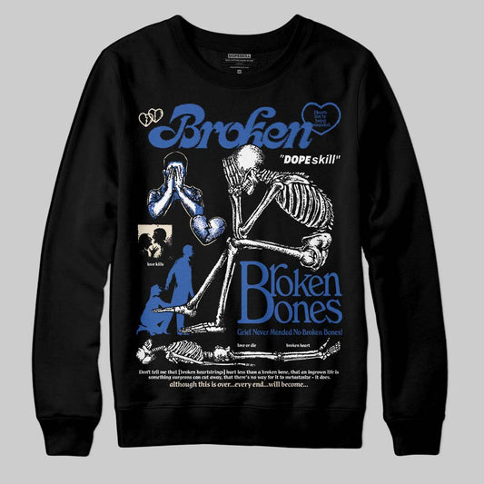 Jordan 1 Low Travis Scott x Fragment DopeSkill Sweatshirt Broken Bones Graphic Streetwear - Black