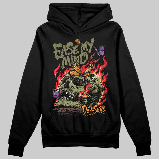 Olive Sneakers DopeSkill Hoodie Sweatshirt Ease My Mind Graphic Streetwear - Black