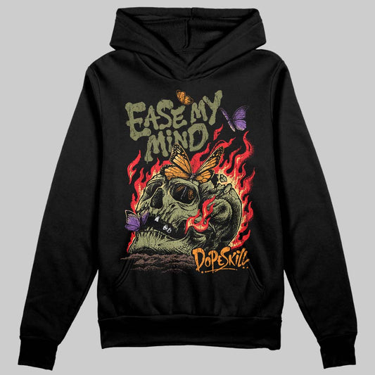 Olive Sneakers DopeSkill Hoodie Sweatshirt Ease My Mind Graphic Streetwear - Black