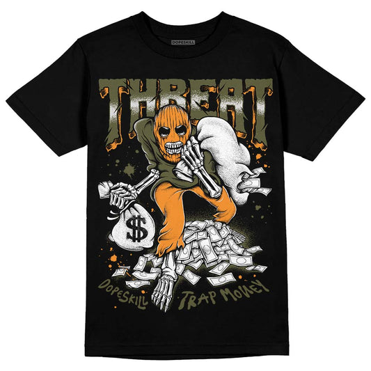 Jordan 5 "Olive" DopeSkill T-Shirt Threat Graphic Streetwear - Black