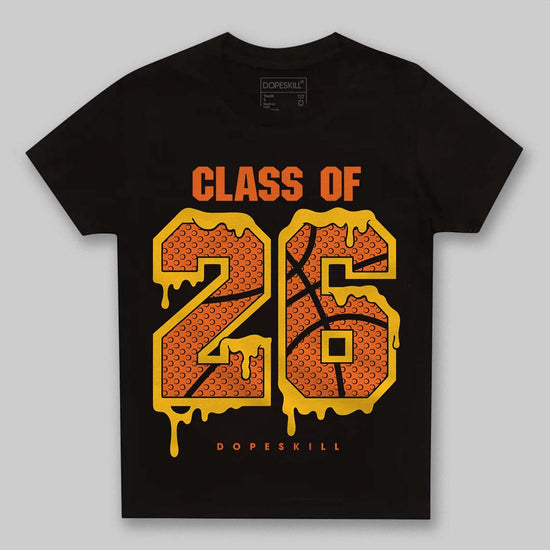 Orange, Black and White Sneakers DopeSkill Toddler Kids T-shirt 26 Drip Graphic Streetwear - Black