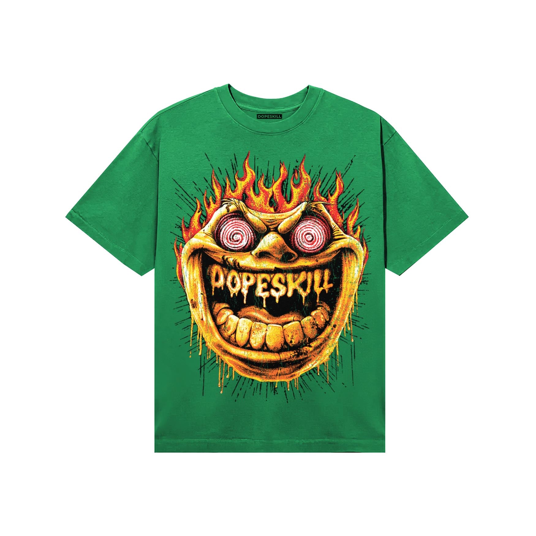 Green Sneakers DopeSkill T-Shirt Hellfire Graphic Streetwear - Irish Green