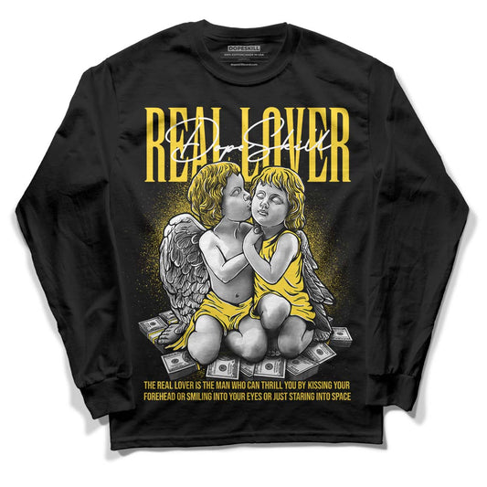 Jordan 4 Tour Yellow Thunder DopeSkill Long Sleeve T-Shirt Real Lover Graphic Streetwear - Black