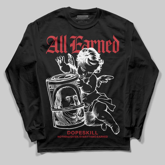 Jordan 3 Mexico 'El Vuelo' DopeSkill T-Shirt Long Sleeve T-Shirt All Earned Graphic Streetwear - Black