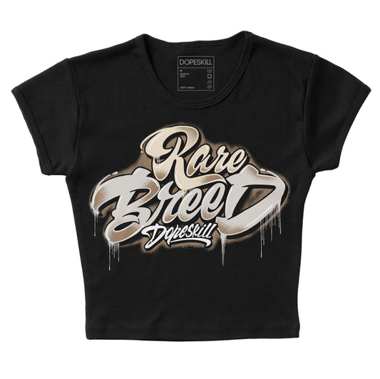 Jordan 5 SE “Sail” DopeSkill Women's Crop Top Rare Breed Type Graphic Streetwear - Black