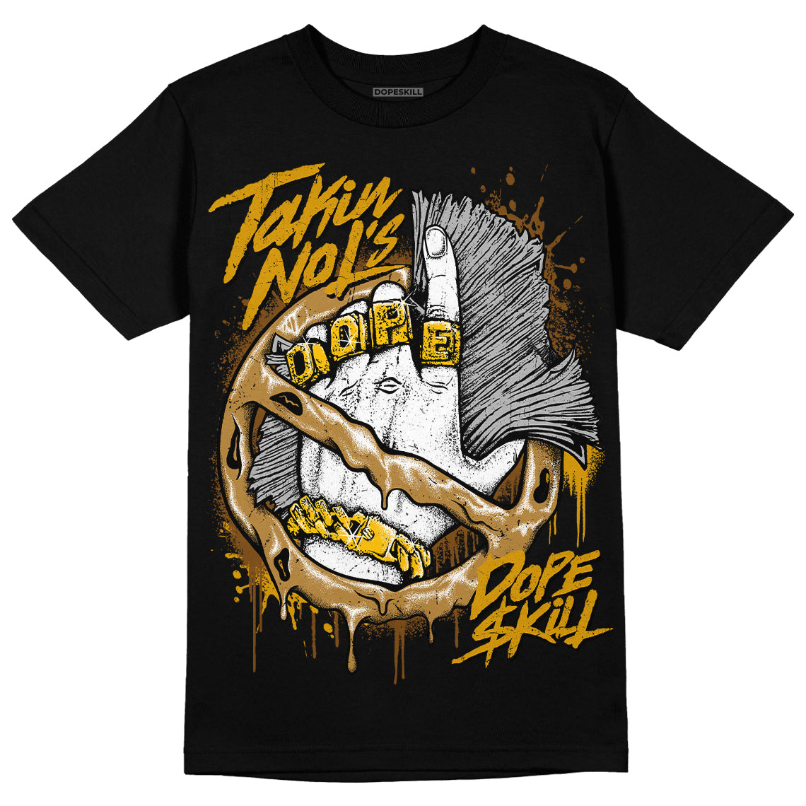 Jordan 13 Wheat DopeSkill T-Shirt Takin No L's Graphic Streetwear - Black