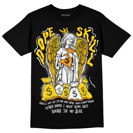 Jordan 6 “Yellow Ochre” DopeSkill T-Shirt Angels Graphic Streetwear - Black