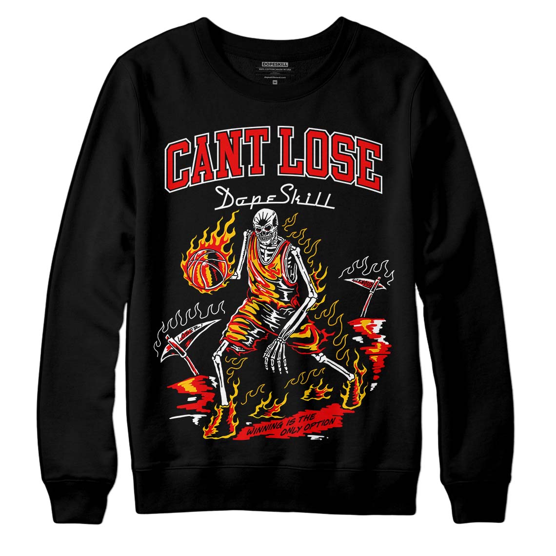 Jordan 12 “Cherry” DopeSkill Sweatshirt Cant Lose Graphic Streetwear - Black