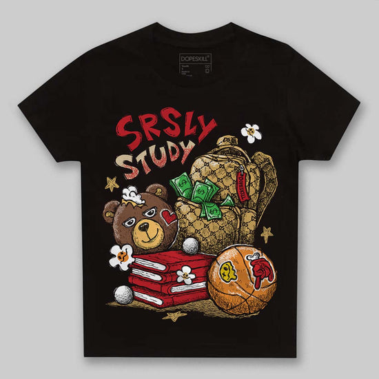 Jordan 4 Retro “Pizza” DopeSkill Toddler Kids T-shirt SRSLY Study Graphic Streetwear - black