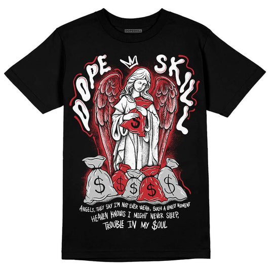 Jordan 12 “Red Taxi” DopeSkill T-Shirt Angels Graphic Streetwear - Black
