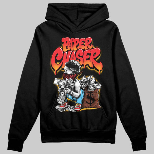 Red Sneakers DopeSkill Hoodie Sweatshirt Paper Chaser Boy Graphic Streetwear - Black