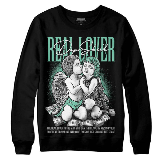 Jordan 3 "Green Glow" DopeSkill Sweatshirt Real Lover Graphic Streetwear - Black