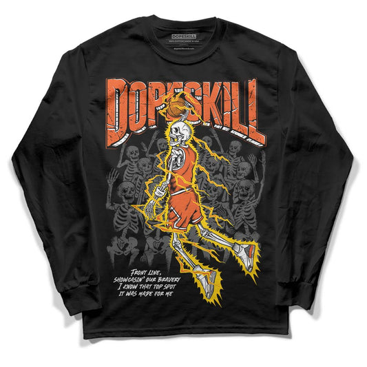 Jordan 3 Georgia Peach DopeSkill Long Sleeve T-Shirt Thunder Dunk Graphic Streetwear - Black