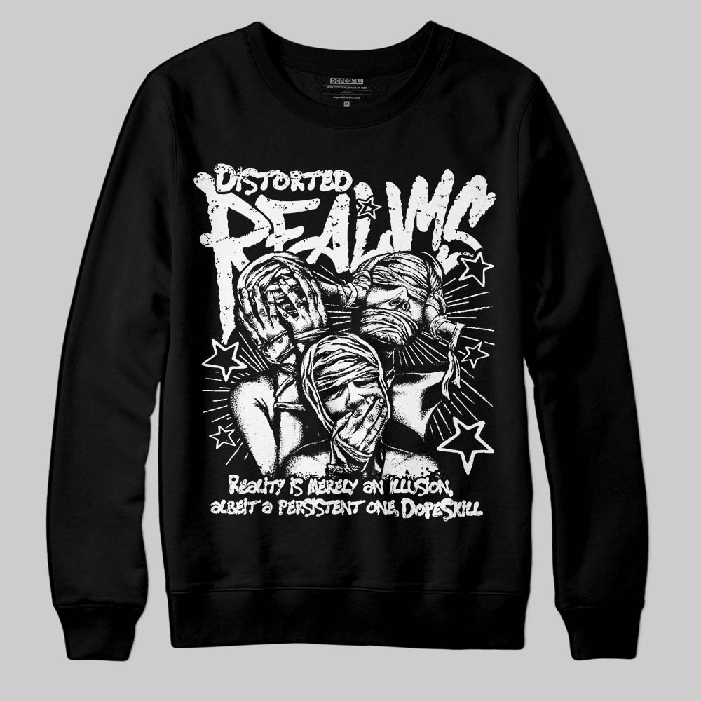 Dunk Low Panda White Black DopeSkill Sweatshirt Distorted Realms Graphic Streetwear - Black