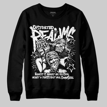 Dunk Low Panda White Black DopeSkill Sweatshirt Distorted Realms Graphic Streetwear - Black