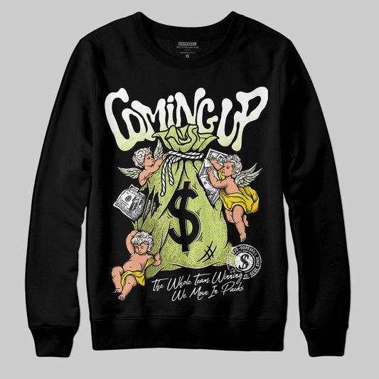 Jordan 5 “Luminous Green” DopeSkill Sweatshirt Money Bag Coming Up Graphic Streetwear - Black